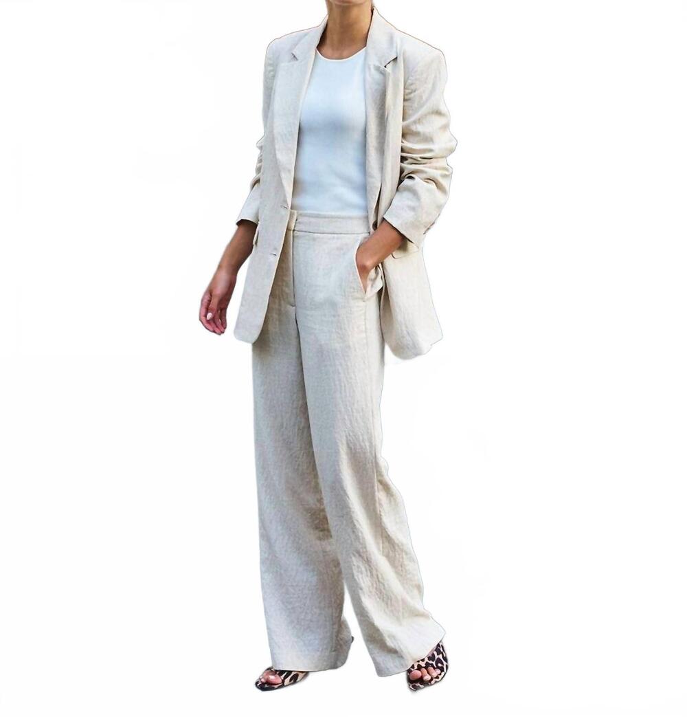 NEW ESQUALO daisy linen mix pant in natural